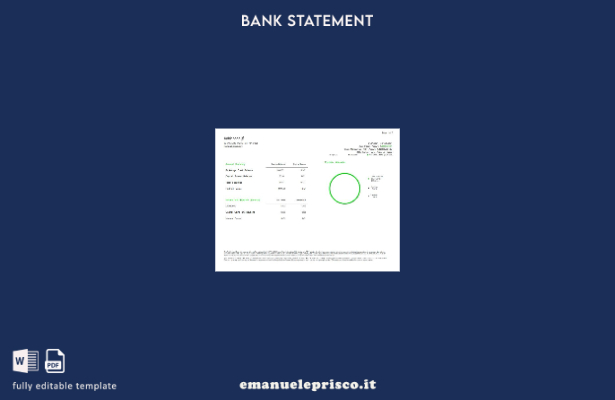 modello di pagine di parole di dichiarazione bancaria USA Robinhood in stile ver